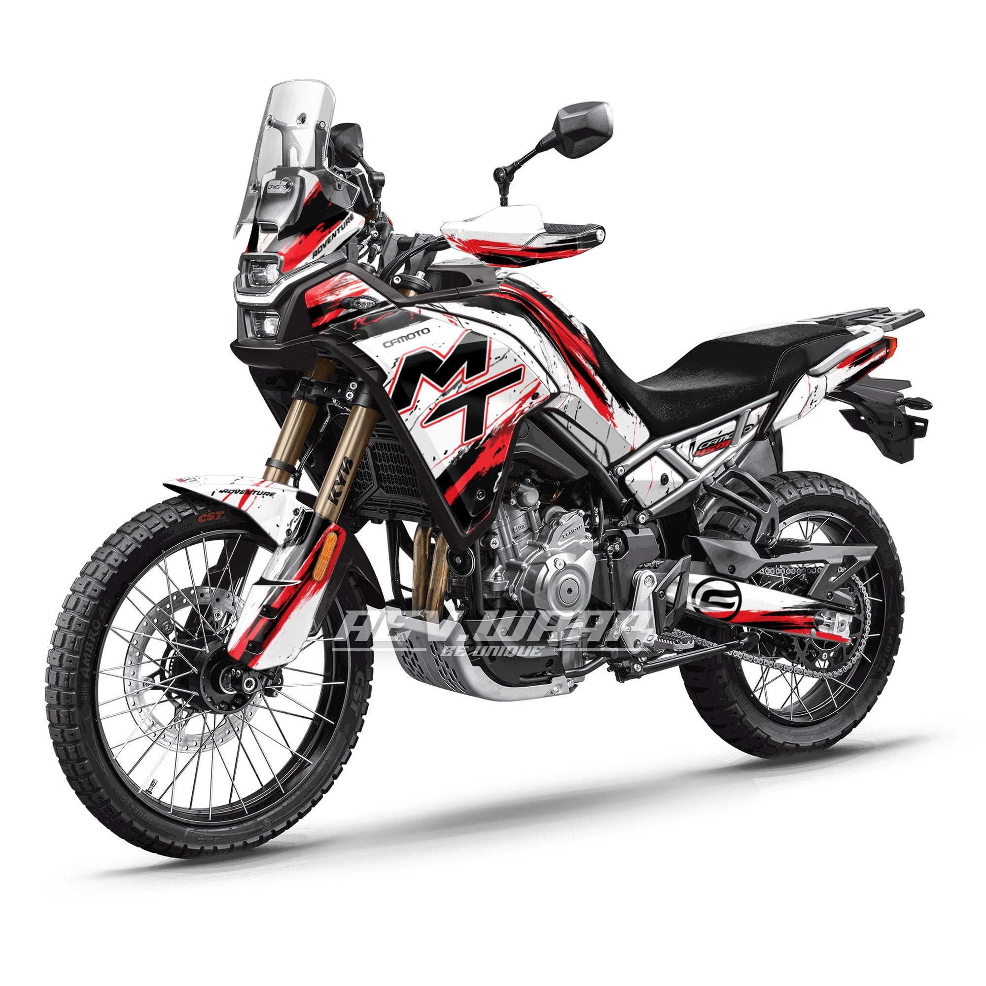 CF MOTO 450MT ABSTRACT RED Secondary image